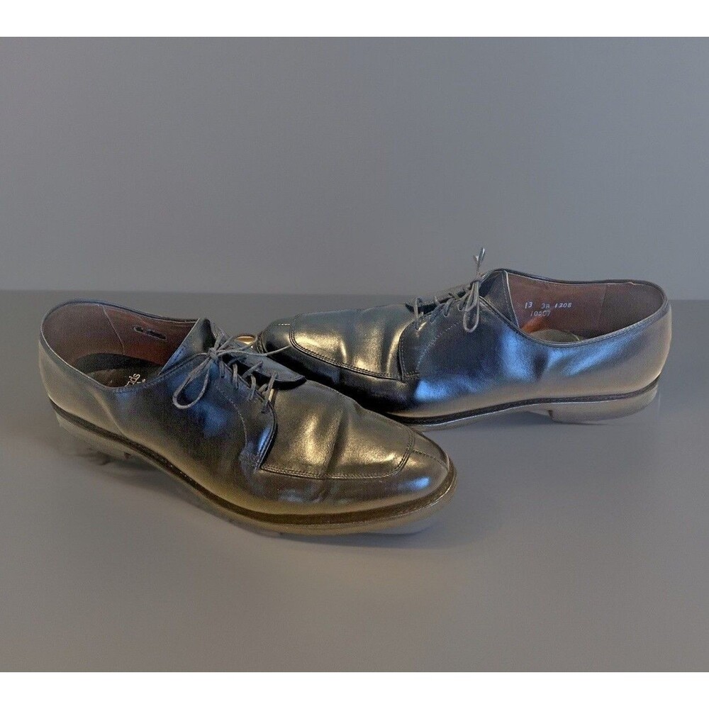 Allen Edmonds Mens Size 13 Black Leather Dress Shoe Delray Oxford Lace Loafer